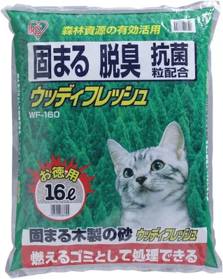 Iris Ohyama Woody Fresh Cat Litter 4.6 gal (16L)