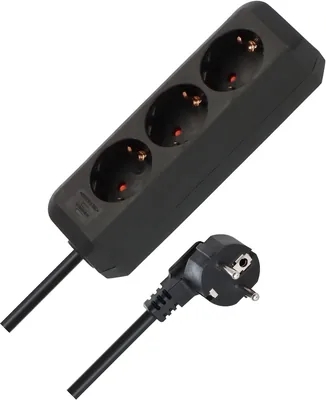 Brennenstuhl Eco-Line 3-gang stopcontactblok (Power Block met 1,5 m kabel) Zwart - 29% Korting