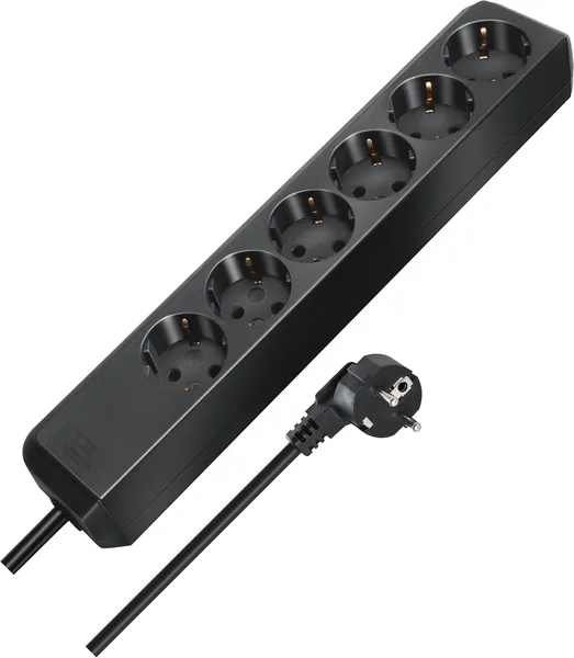 Brennenstuhl Eco-Line, 6-weg stopcontact (stopcontact met 1.5 m kabel) Zwart - 46% Korting