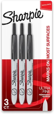 Sharpie Retractable Permanent Markers Ultra Fine Point 3-Count Black Best Deal