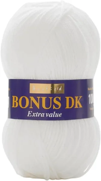 Sirdar Hayfield Bonus DK Double Knitting White 100g