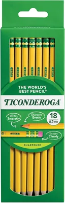 Ticonderoga Wood Pencils #2 HB Yellow 18 Count Best Deal