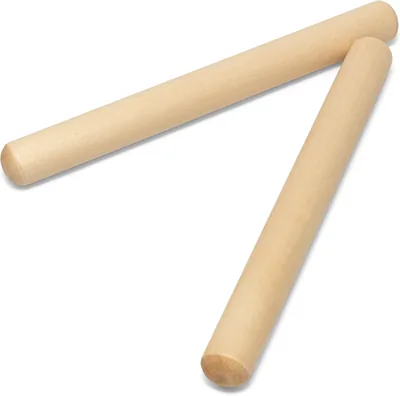 Paire de claves en bois naturel Theodore CLA7-NT | Bâtonnets rythmiques en bois de qualité, idéaux pour l'éveil musical, l'école et la percussion