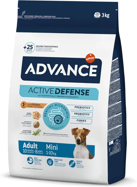 Advance Mini Adult Chicken Small Breed Adult Dog Food 3kg