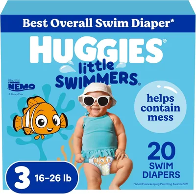 Huggies Little Swimmers - Pañales desechables para natación, talla 3, talla S, 20 unidades - Mejor Oferta