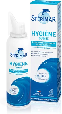 Stérimar Hygiène du Nez - Spray Nasal Quotidien, Nettoie et Hydrate Doucement le Nez avec Eau de Mer Naturelle, Physi