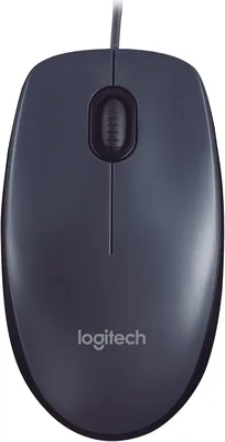 Logitech M90 Draadloze USB Muiz, 1000 DPI Optisch Tracking, Ambidextrous PC / Mac / Laptop - Zwart (60% Korting)