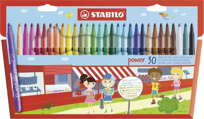 STABILO power Mittelstiften - 30er Pack mit Mischfarben - 27% Rabatt