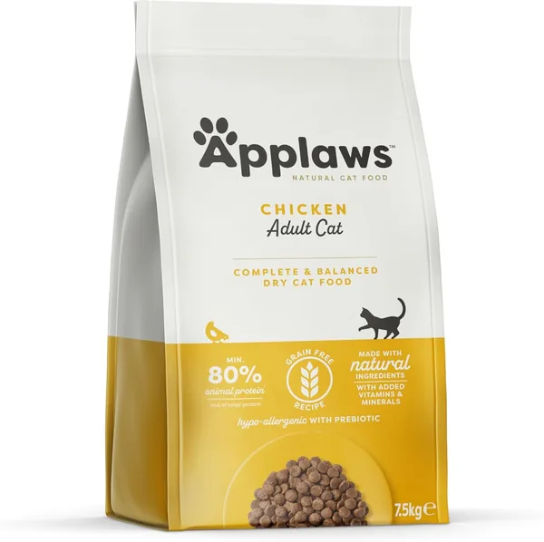 Applaws Complete Natural Dry Katmat, Utan Gränser för Korn, Vuxen, Kogg, 7.5kg - 12% Avrinkad