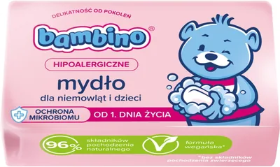 Mydło hipoalergiczne Bambino dla niemowląt i dzieci 90 g - ochrona mikrobiomu