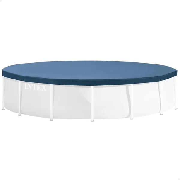 Intex Round Metal Frame Pool Cover Blue