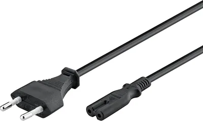 Goobay Euro-kabel, CEE 7/16 till C7-anslutning, 5 m, Black - Best Deal