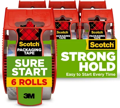 Scotch Sure Start Shipping Tape, 1.88"x22.2yd