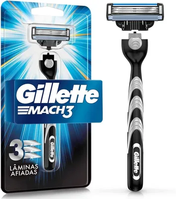 Gillette Mach3 Aparelho de Barbear Reutilizável com Carga e 3 Lâminas, Barbear Rente e Suave para Homens - Best Deal