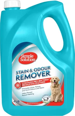 Solución Simple para Eliminar Manchas y Olores en Perros, Limpiaza Enzimática con Potencia de Bacterias Pro - 4 Litros