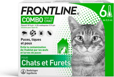 Frontline Combien Chat - Anti Poux, Tiques & Larves - Protection 4 Semaines