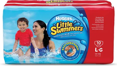 Huggies Little Swimmer Swim Pants Diaper, Size Large, 10 Pants