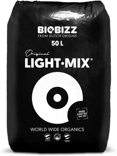 BioBizz Light Mix Plant Substrate with Perlite, Light-Mix, 50 l