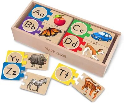 Melissa & Doug Self-Correct Alphabet Puzzles with Storage