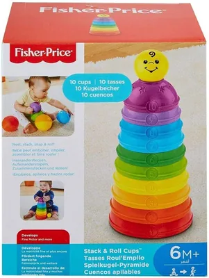 Fisher-Price Brinquedo para Bebês Potinhos Empilhar & Rolar - Melhor Preço