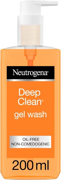 Neutrogena Deep Clean Gel Face Wash 200ml for All Skin Types Including Oily and Acne-Prone Skin