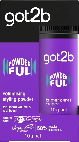 Got2B Schwarzkopf got2b POWDER'ful Volumising Unisex Styling Powder, for Instant Volume and Root Boost, Vegan, 10g