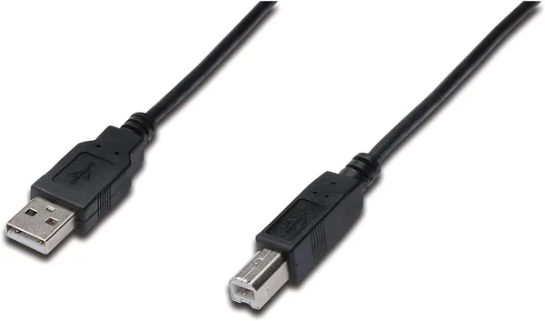 Câble USB DIGITUS 2m USB-A vers Type B 480Mbps - Noir