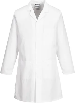 Portwest Hygiene & Warehouse Coat Multipoches Ventilé Blanc Médium Ref 2852MED Wht