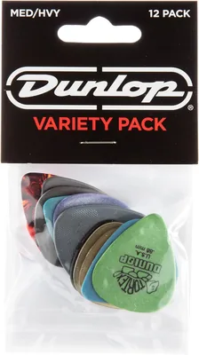 JIM DUNLOP - Pack de varillas de diferentes grosores, 12 unidades, colores variados