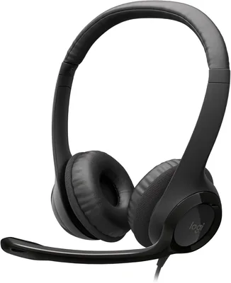 Logitech 981-000406 Headset Black | Noise Cancelling Mic | USB | PC & Mac