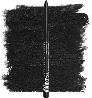 NYX Professional Makeup Mechanical Eye Pencil, Vivid Rich, Black Eyeliner