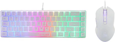 Le G-Lab - Combo Hydrogen - Kit clavier gaming filaire 60%, éclairage RGB, format compact + souris 7200 DPI