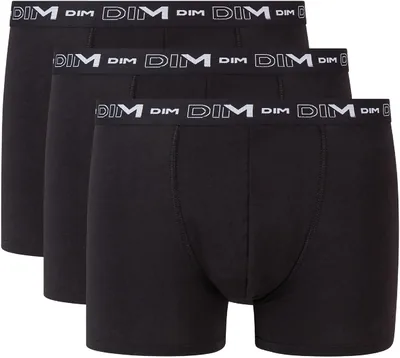 DIM 3 Pack de 3 Boxers pour Hommes Respirants Élastiques Soutien Optimal