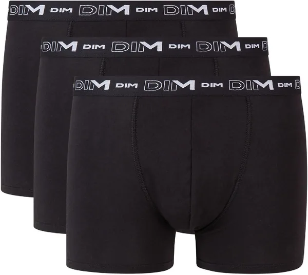 DIM - 3 Pack de 3 Sous-vêtements pour Hommes en Coton Extensible Respirant avec Soutien Optimal