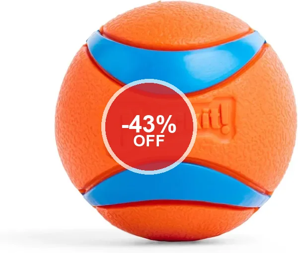 Chuckit Ultra Ball, Duurzame Hondenspeelbal, Medium, Oranje - 43% Korting