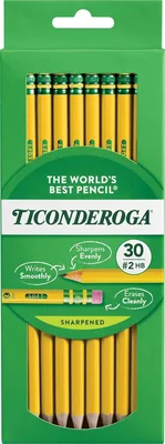 Dixon Ticonderoga Wood-Cased 2HB Pencils, Yellow, 30-Pack - 47% Off