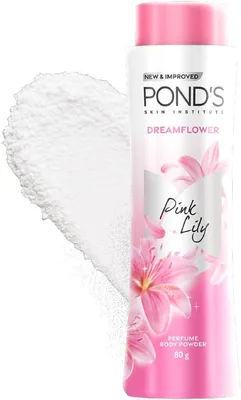 POND'S ड्रीमफ्लावर फ्रैग्रेंट टॉलक पाउडर विथ विटामिन B3, 80gm (16% ऑफ)