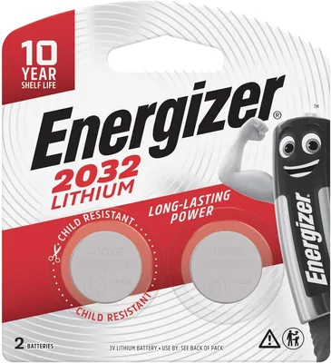 بطاريات Energizer ECR 2032BP2 MAX-SP كوبية ليثيوم 3V، عبوة من 2 قطع - تخفيض 26% 