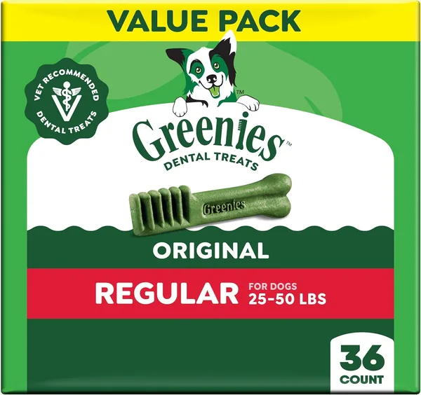 Greenies Veterinarian-Recommended Adult Natural Dental Dog Treats Regular Size