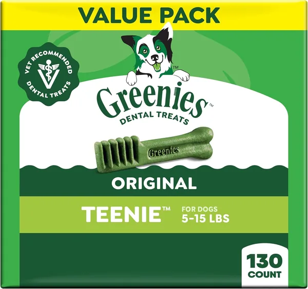 Greenies Veterinarian-Recommended Adult Natural Dental Dog Treats Teenie Size
