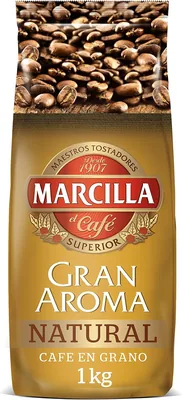 Marcilla Gran Aroma Café en Grano Natural | 1000g | Intensidad 8, 100% Natural