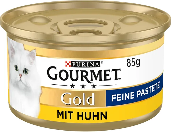 Purina Gourmet Gold Fine Pate Wet Cat Food with Chicken, Pack of 12 (12 x 85 g)