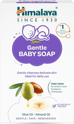 Himalaya Gentle Baby Soap For Newborns 125g No Post Bath Dryness