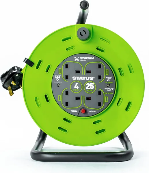 STATUS 4 Socket Cable Reel S25M13ACR2
