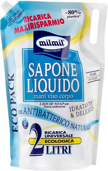 Milmil Neutral Liquid Soap MaxiRisparmio Universal Refill Dermatologically Tested