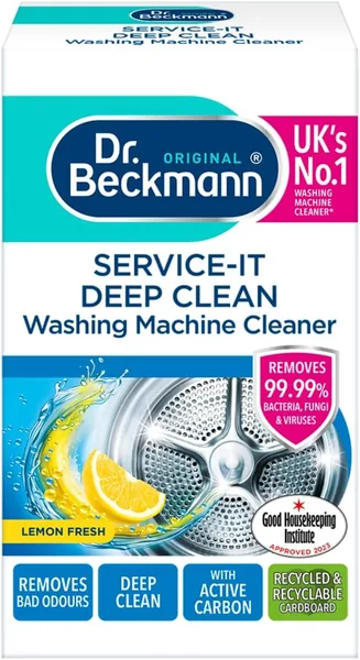 Dr. Beckmann Service-it Deep Clean Washing Machine Cleaner | Removes 99.99% of bacteria and fungi and viruses | eliminates bad odours | 250 g