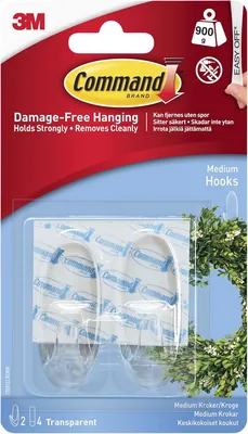 Command Medium Hooks - 2 Hooks + Adhesive Strips | 21% Off