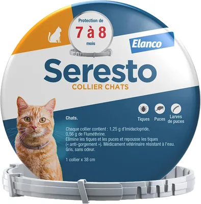 Collet Seresto pour chat - Protection continue contre les puces et les tiques - 17% de réduction
