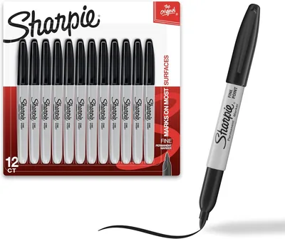 Sharpie Permanent Markers Fine Point Black 12 Pack - 28% Off