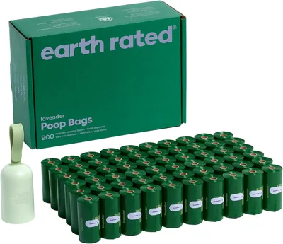 Earth Rated Leash Dispenser & Dog Poop Bag Bulk Pack - 2 Leash Dispensers + 900 Bags